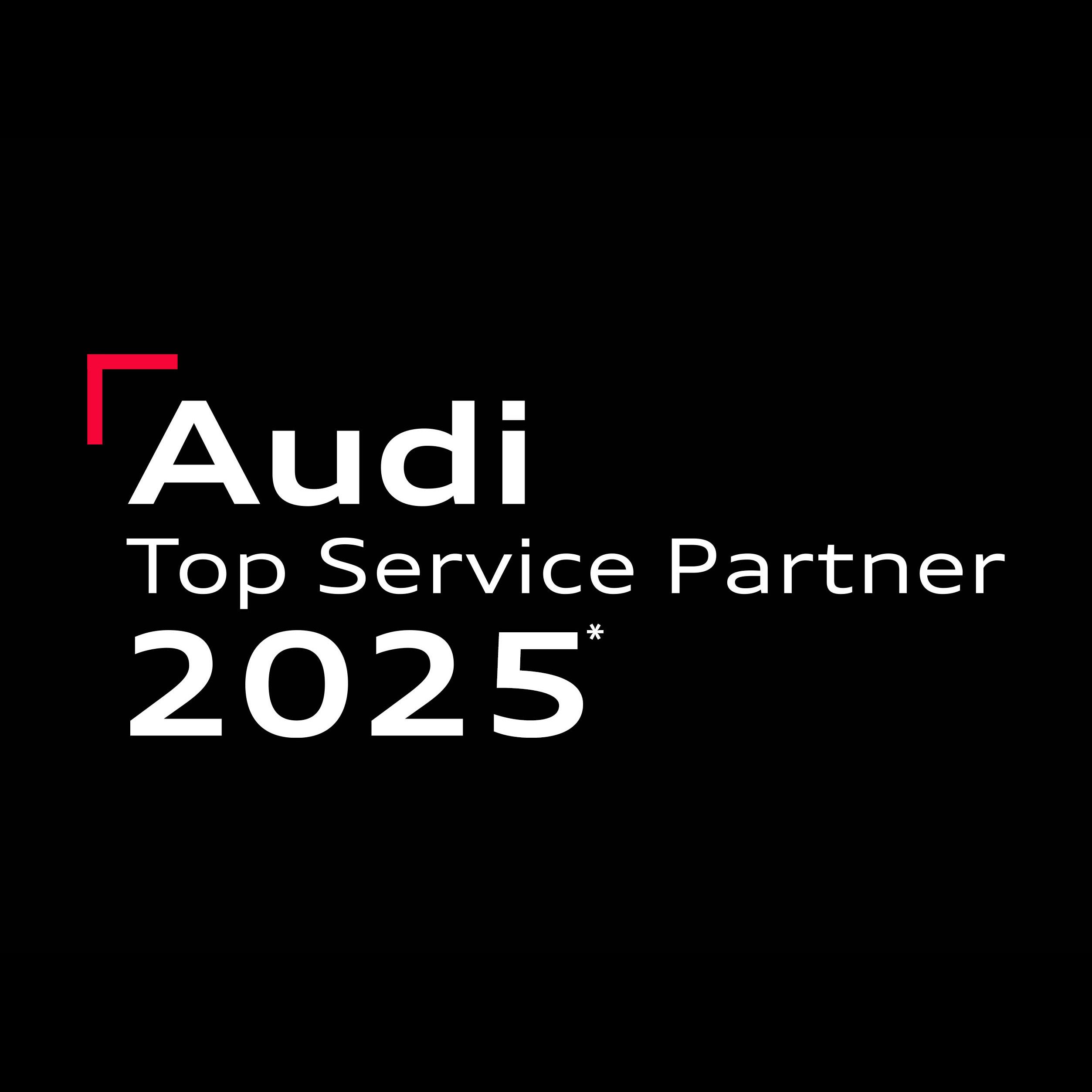 Auch 2025: 3x Audi Top Service Partner*.